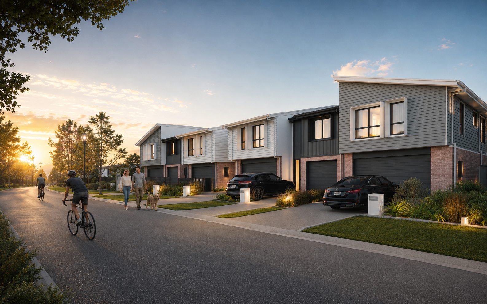 Rear outlook of the proposed Parkwood terrace homes