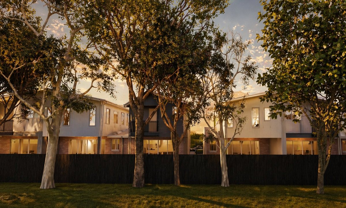 Rear outlook of the proposed Parkwood terrace homes